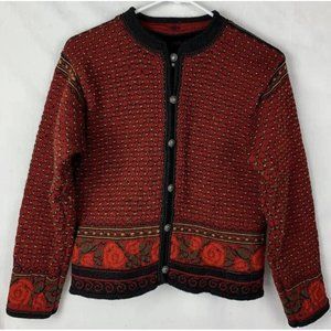 Vintage Dale of Norway Sweater Cardigan Jacket Nordic Fair Isle Womens Small